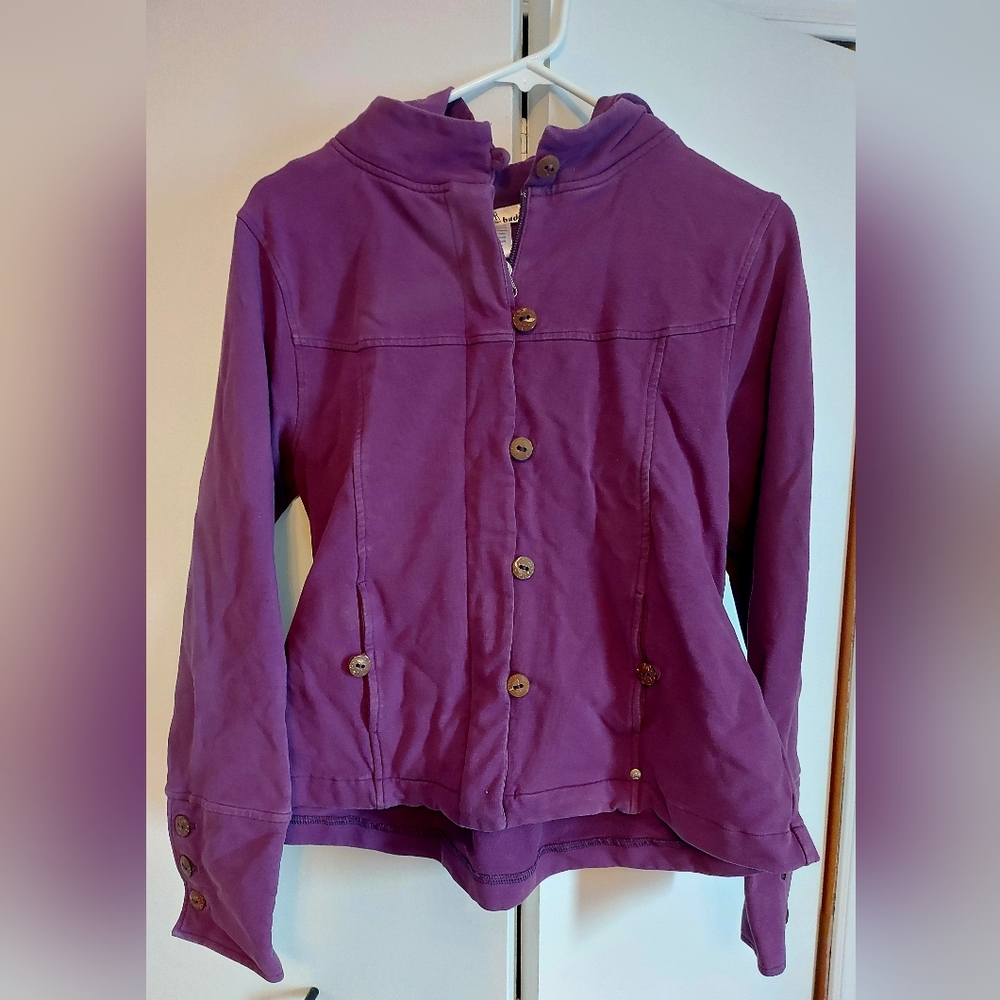 Neon Buddah Purple Women's 100% cotton Hoodied Sweater